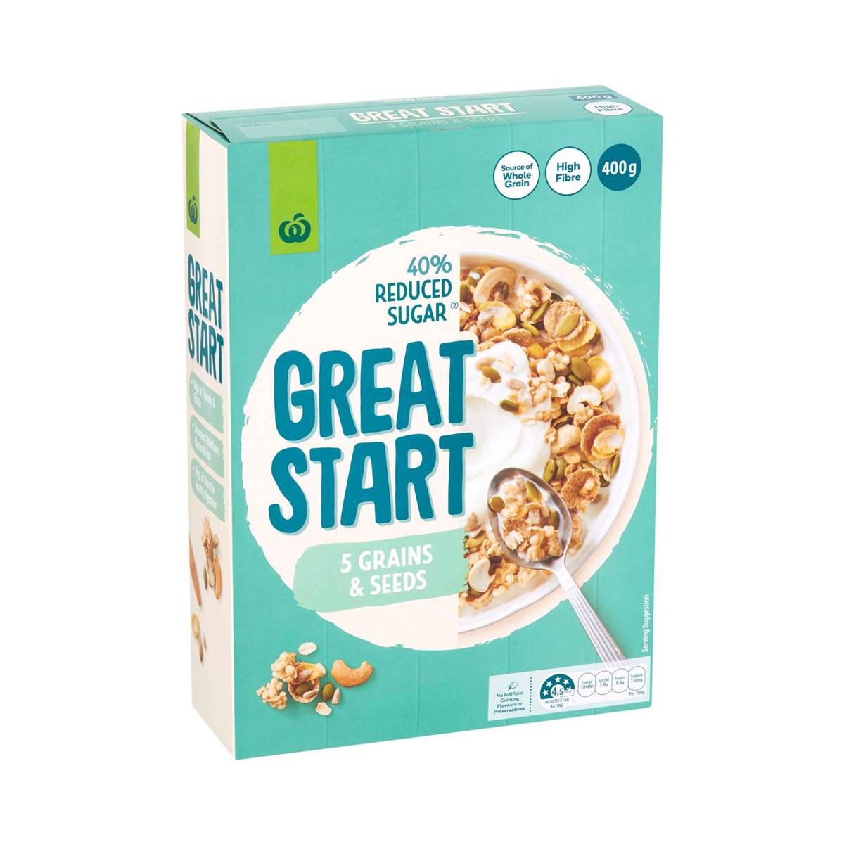 Woolworths Great Start Reduced Sugar Multigrain Cereal 400g