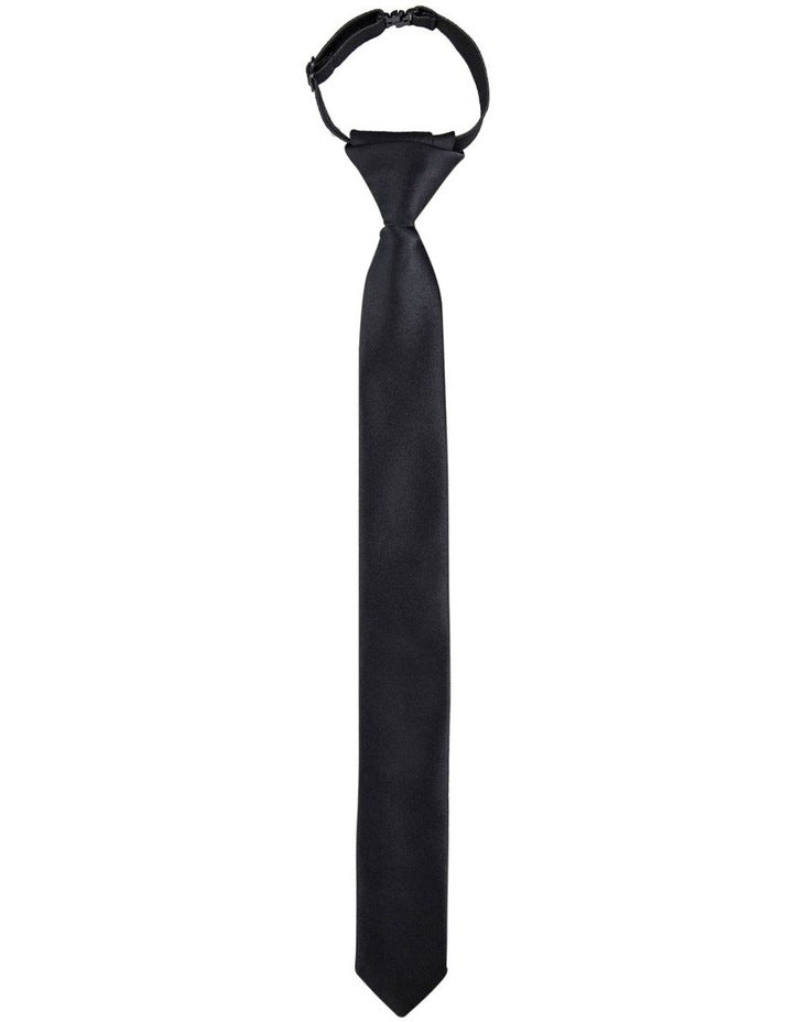 Kids Elastic Tie Black