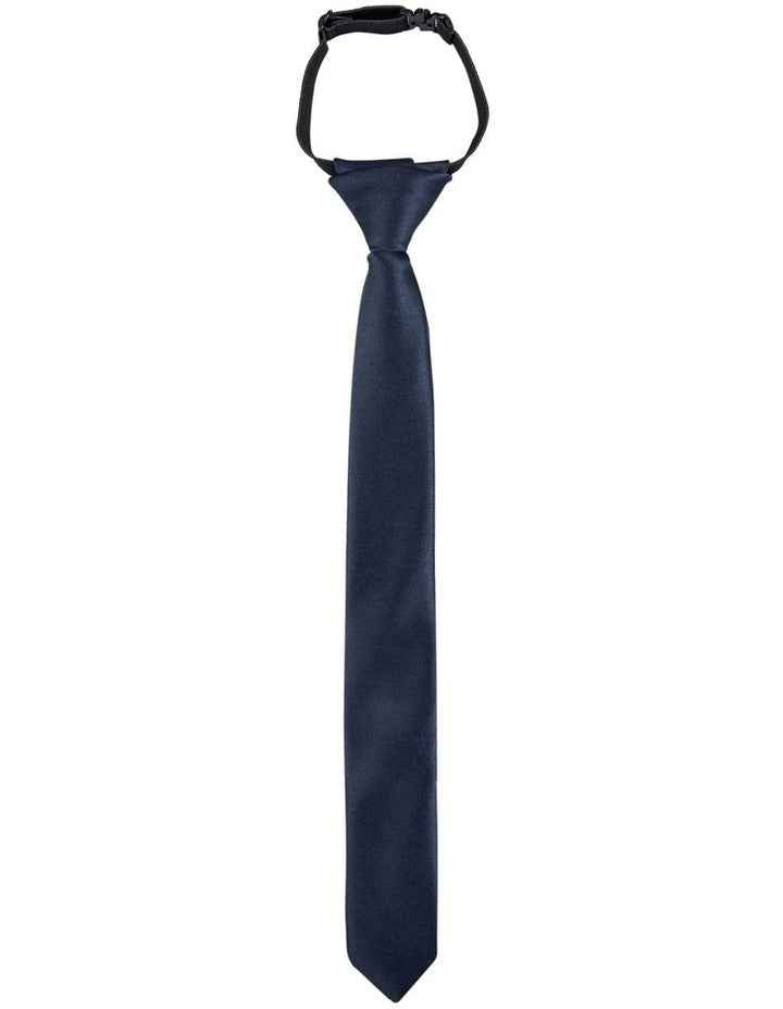 Kids Elastic Tie in Navy