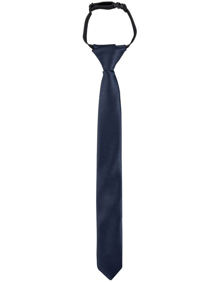 Kids Elastic Tie in Navy