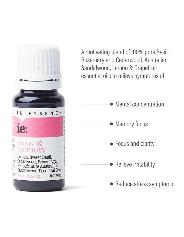 Focus & Memory Pure Essential Oil Blend 10ml