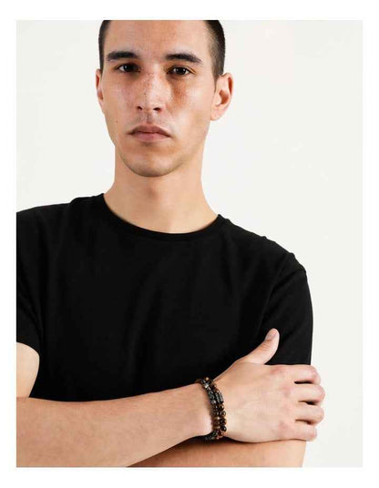 Semi Precious Brown Bracelets 2 Pack