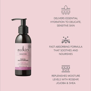 Sukin Sensitive Facial Moisturiser Pump 125mL