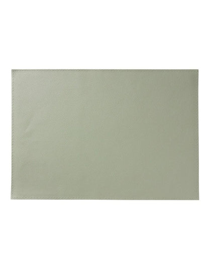 Table Accents Leather Look Cowhide Placemat 43x30cm in Sage