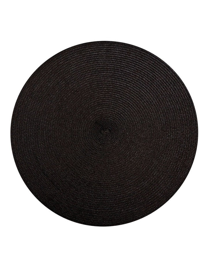 Table Accents Round Placemat in Black