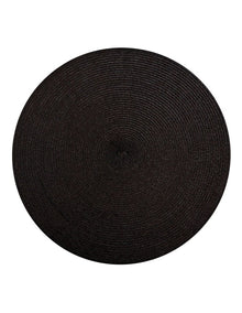 Table Accents Round Placemat in Black