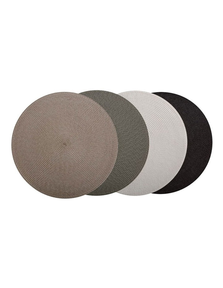 Table Accents Round Placemat in Black