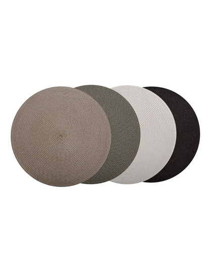 Table Accents Round Placemat in Black