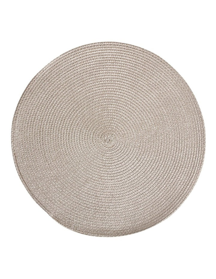 Table Accents Round Placemat in Taupe