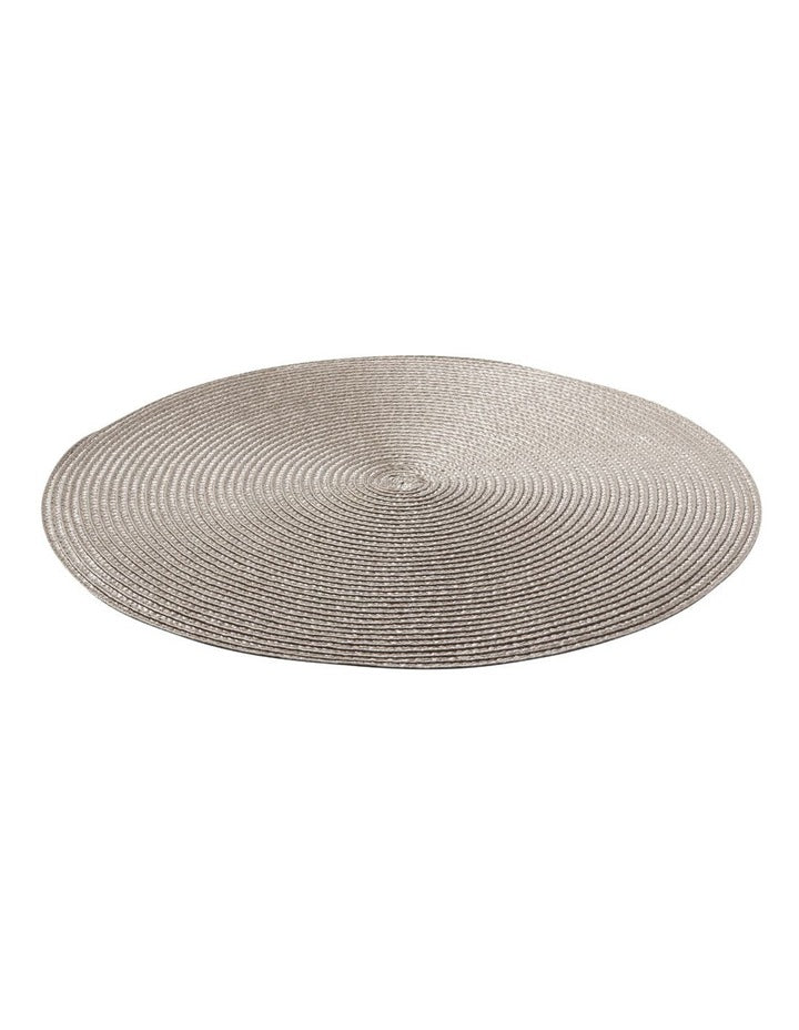 Table Accents Round Placemat in Taupe