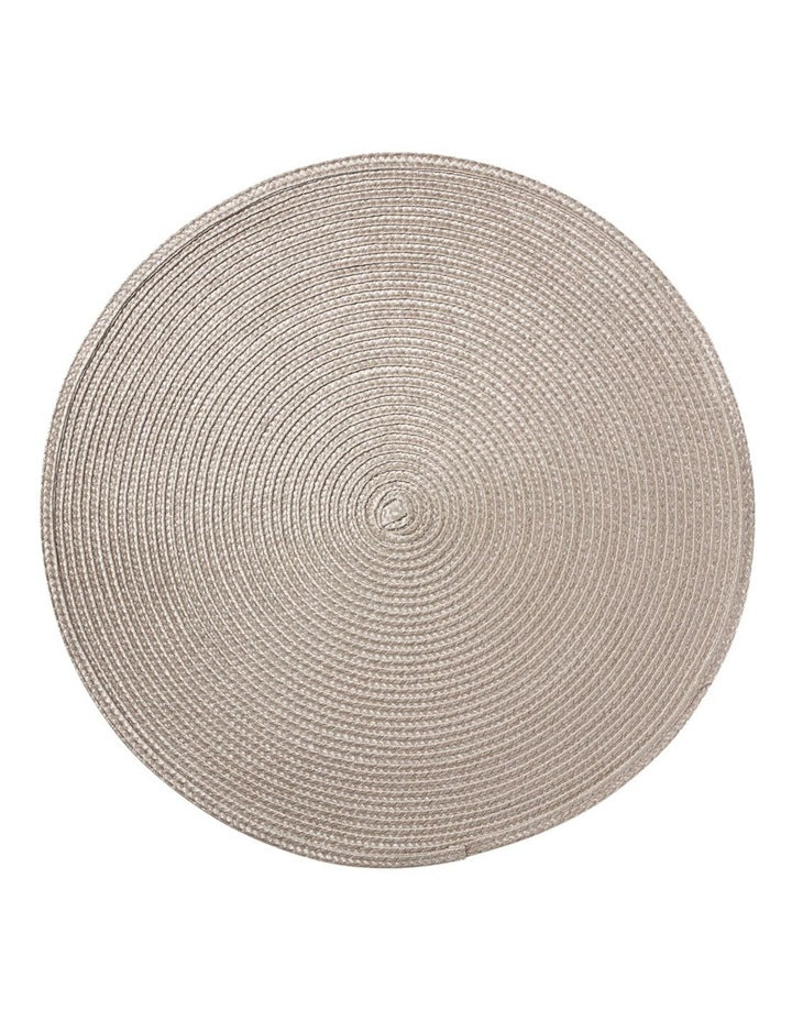 Table Accents Round Placemat in Taupe