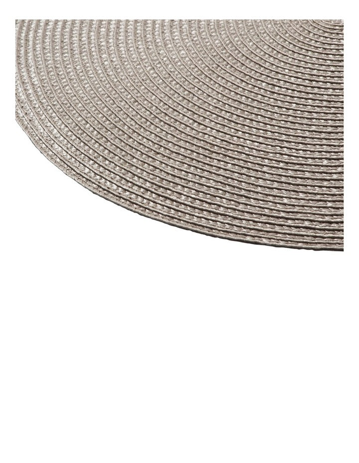 Table Accents Round Placemat in Taupe
