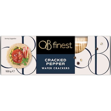 OB Finest Wafer Crackers Cracked Pepper 100g
