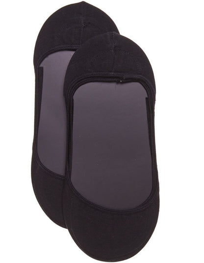 Cotton Invisible Liner Socks 2 Pack in Black