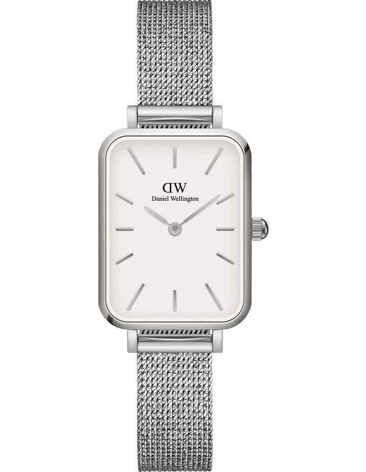 Quadro Pressed 26mm Sterling Silver Watch DW00100438 in White
