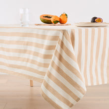 Natural Stripe Tablecloth