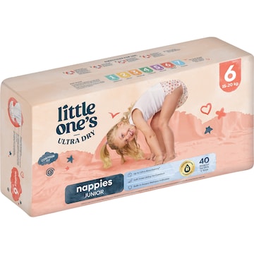 Little One's Ultra Dry Nappies Size 6 Junior (15-20kg) 40 pack