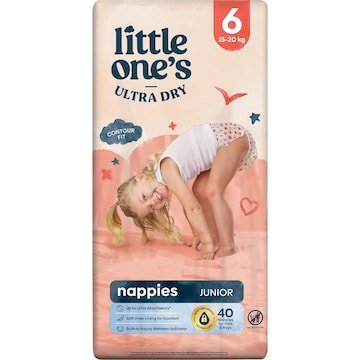 Little One's Ultra Dry Nappies Size 6 Junior (15-20kg) 40 pack