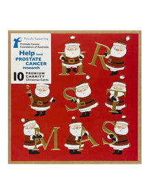 Prostate Cancer Foundation of Australia Charity Boxed Christmas Cards in Santa Greetings design
