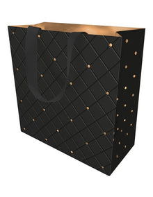 Gift Bag Large in Quilted Ebony