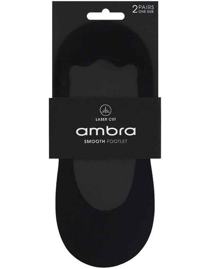 Smooth Footlet 2 Pack in Black