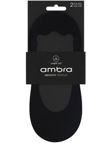 Smooth Footlet 2 Pack in Black