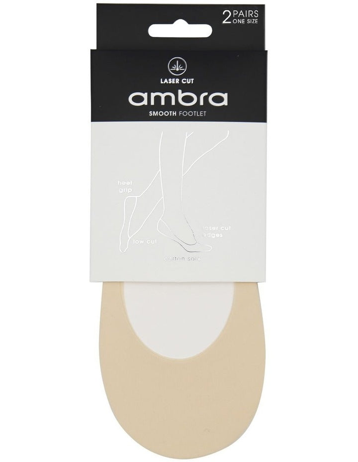 Smooth Footlet 2 Pack in Natural