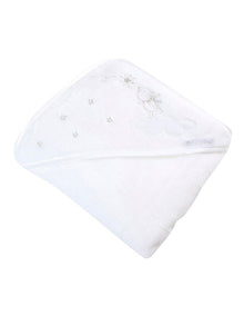 Wish Upon A Star White Hooded Bath Towel in White