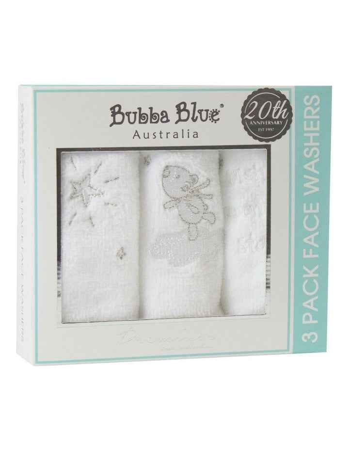 Wish Upon A Star Face Washers 3 Pack in White