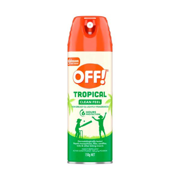 OFF! TROPICAL STRENGTH INSECT REPELLENT AEROSOL SPRAY 150G