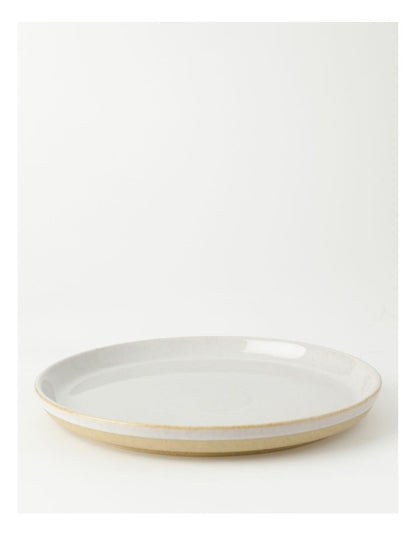 Esperance Wiped Edge Dinner Plate in White/Sand