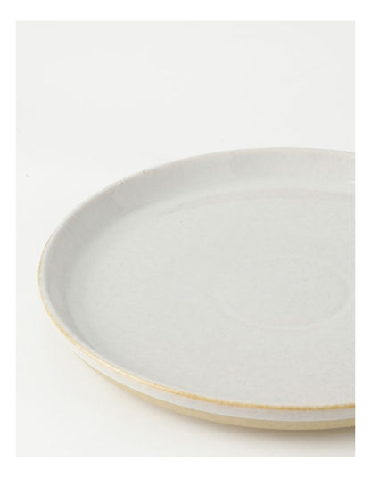 Esperance Wiped Edge Dinner Plate in White/Sand