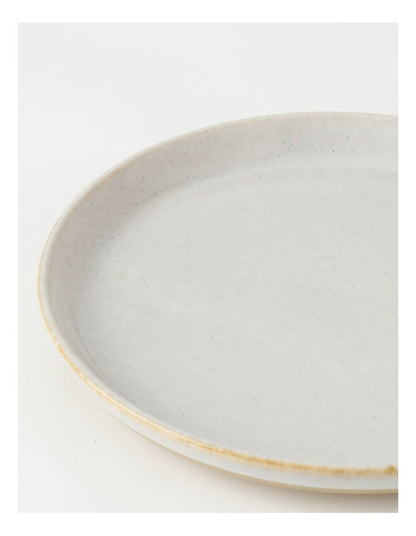 Esperance Wiped Edge Side Plate in White/Sand