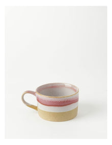 Esperance Wiped Edge Soup Mug in White/Sand