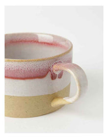 Esperance Wiped Edge Soup Mug in White/Sand