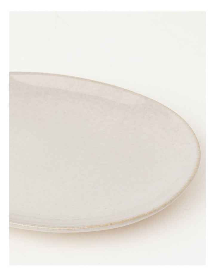 Esperance Wiped Edge Oval Platter in White/Sand