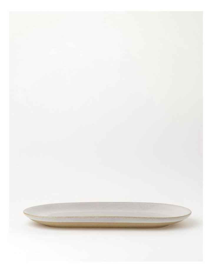 Esperance Wiped Edge Oblong Platter in White/Sand