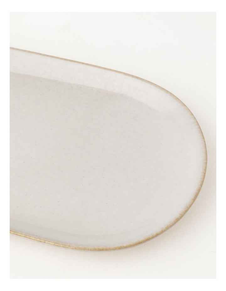 Esperance Wiped Edge Oblong Platter in White/Sand