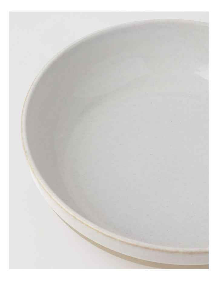 Esperance Wiped Edge Shallow Bowl Large in White/Sand
