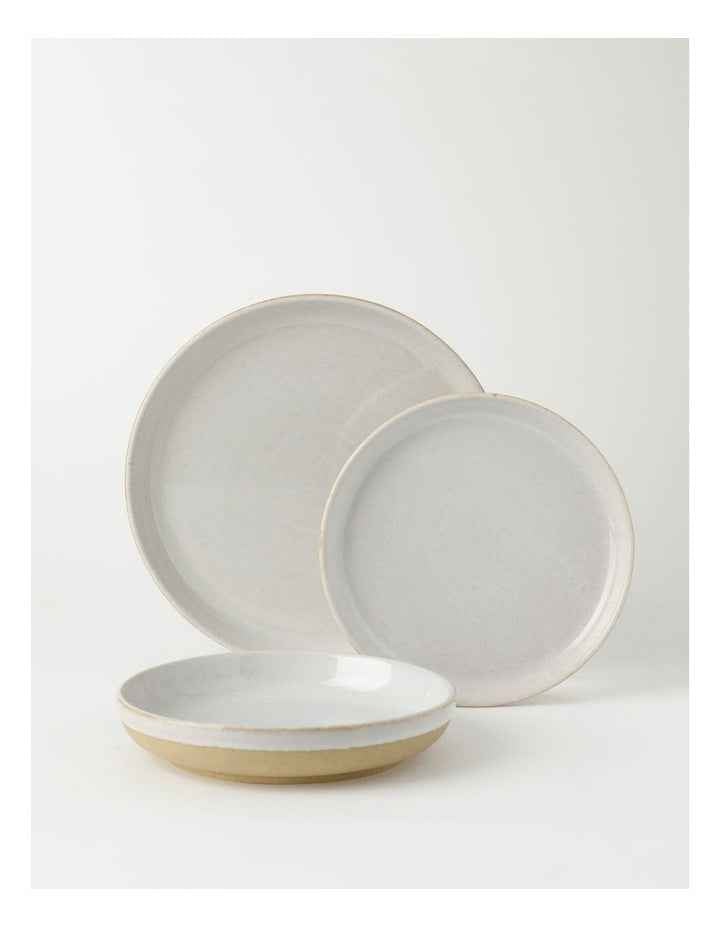 Esperance Wiped Edge 12 Piece Dinner Set in White/Sand