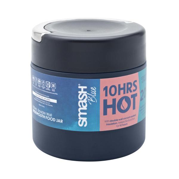Blue Stainless Steel Food Jar 650mL