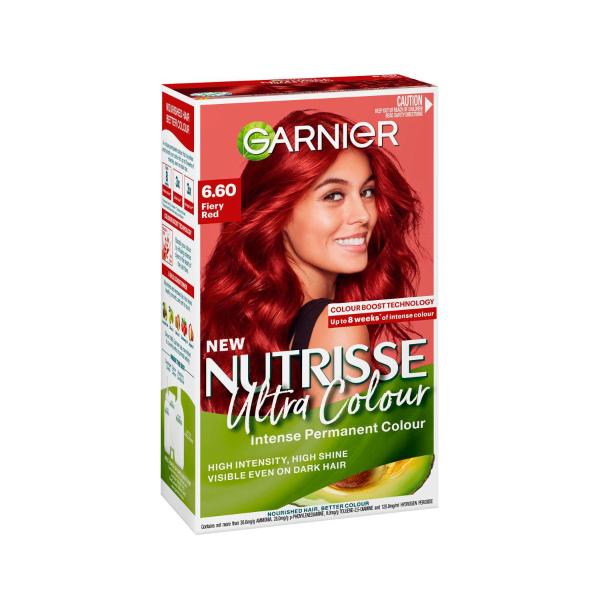 GARNIER NUTRISSE HAIR COLOUR 6.6 FIERY RED 1 PACK