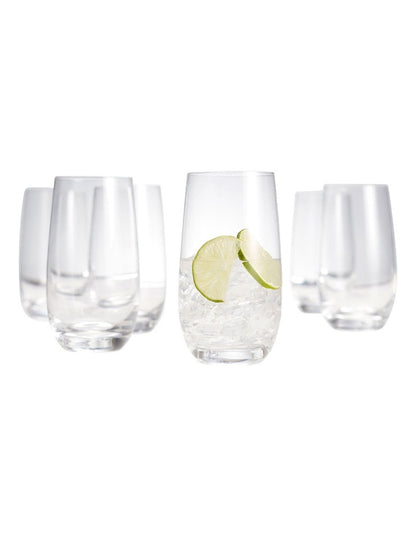 Cuvee Set Of 6 Highball Glasses in Clear