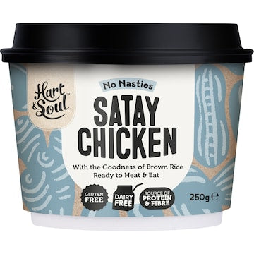 Hart & Soul All Natural Supergrain Satay Chicken 250g