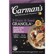 Carman's Granola 5 Grain & Seed Pink Lady Apple & Blueberry 450g