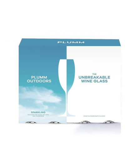 Outdoors Sparkling Glasses Set Of 4 in Clear