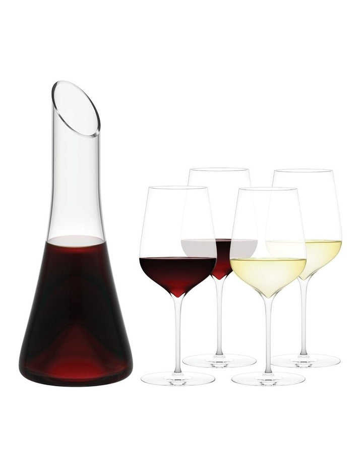 Flinders Decanter and Three Gift Set 4 x No 1 in Clear