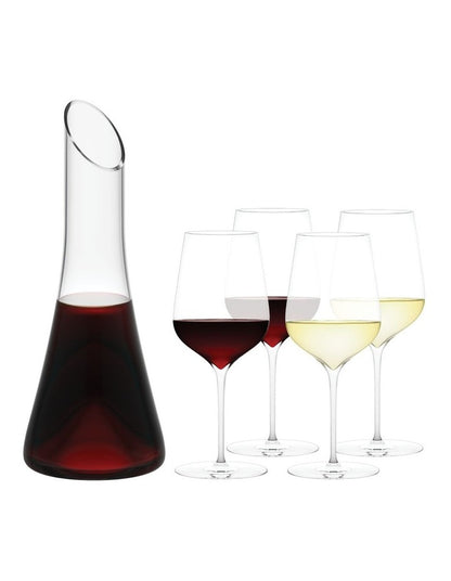 Flinders Decanter and Three Gift Set 4 x No 1 in Clear