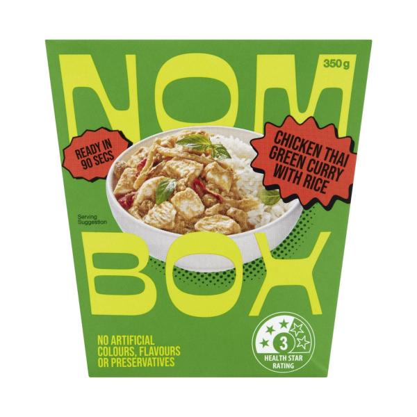 NOMBOX MEAL BOX THAI GREEN CHICKEN CURRY WITH RICE 350G