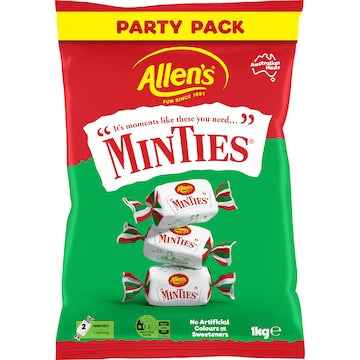 Allen's Minties Mint Chewy Lollies Bulk Bag 1kg